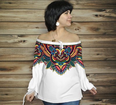 Туніка (блуза) Carmen Етнічні орнаменти 1802112277 фото