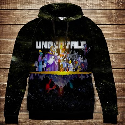Hoodie with 3D print Sans Undertale Game Children's and adult sizes.