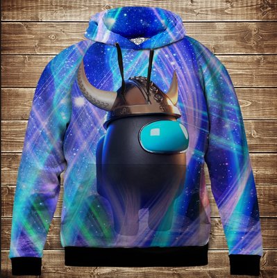 Hoodie with 3D print Among Viking Adult and Children's sizes