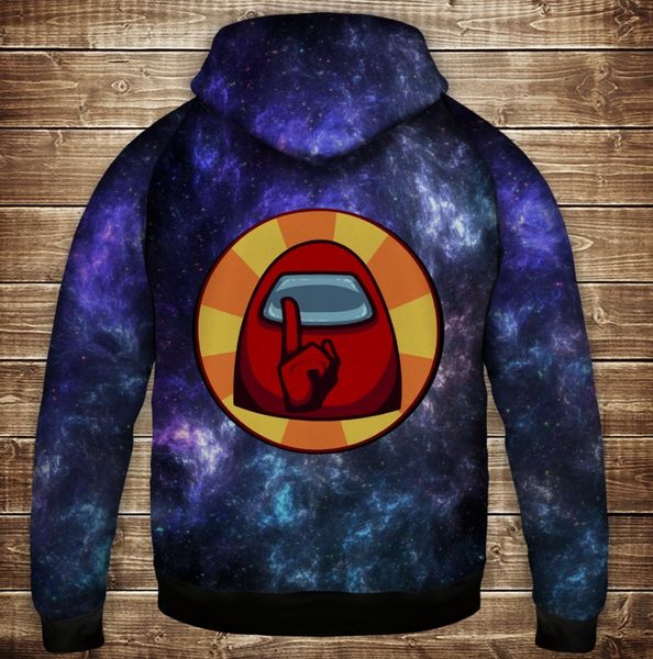 Hoodie with 3D print Among Us Shhh Adult and Children's sizes