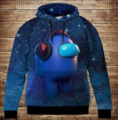 Hoodie with 3D print Among Us Stars Adult and Children's sizes