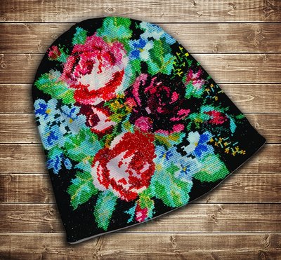 Шапка з 3D принтом-Бабусини квіти Всі розміри, всі сезони. 1286623642 фото
