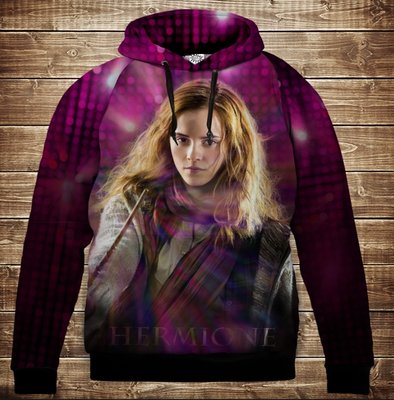 Hermione Granger 3D Print Hoodie Child and adult sizes.
