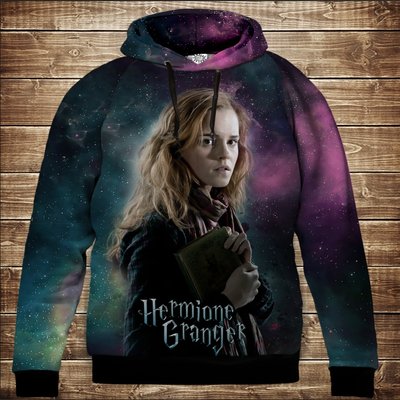 Hermione Granger 3D Print Hoodie. Harry Potter Child and adult sizes.