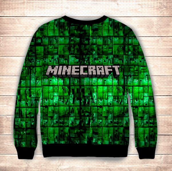 Світшот 3D MINECRAFT GREEN 238996437 фото