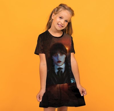 Плаття з воланом Венсдей Аддамс Wednesday Addams Дитячі і дорослі розміри. 1753097172 фото
