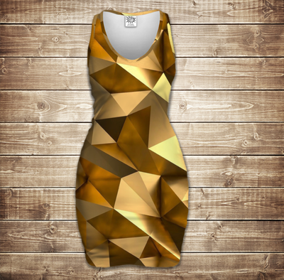 Плаття-майка 3D- Золотий кубізм 1239055777 фото