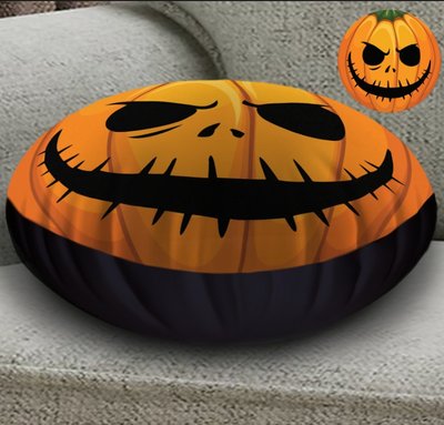 Кругла подушка-пуфік з 3D принтом Halloween fase 3 1271689719 фото