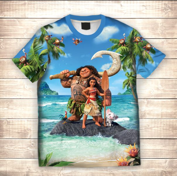 Футболка 3D MOANA AND MAUI Island 1182817236 фото