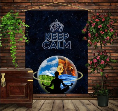 Мобільна картина-постер (гобелен)на тканині з 3D з принтом Кіп Келм/Keep Calm 1280766250 фото