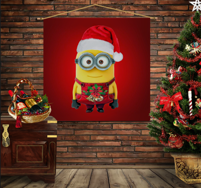 Мобільна картина-постер (гобелен)на тканині з 3D з принтом Посіпака Різдво 1280137590 фото
