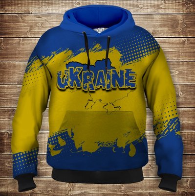 Толстовка унісекс з 3D принтом на тему: Україна 2200969672 фото
