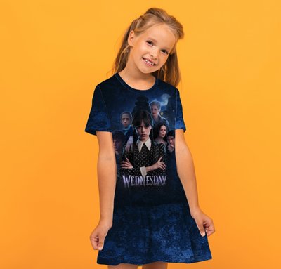 Плаття з воланом Венсдей Аддамс Wednesday Addams Дитячі і дорослі розміри. 1753015776 фото