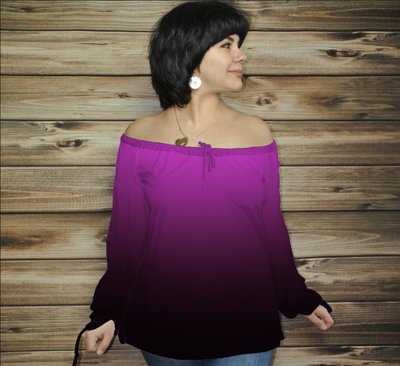 Туніка - блуза Carmen Ombre Фуксія, всі розміри 1120037460 фото