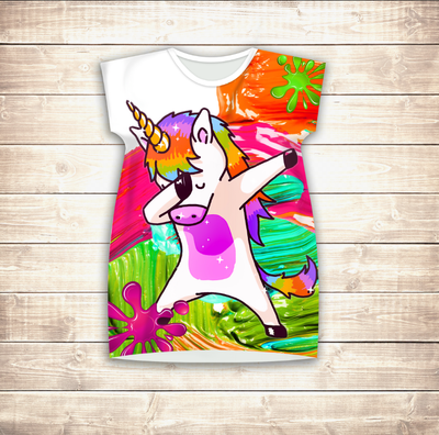 Плаття-туніка 3D для дівчат Unicorn Dab 1185434317 фото