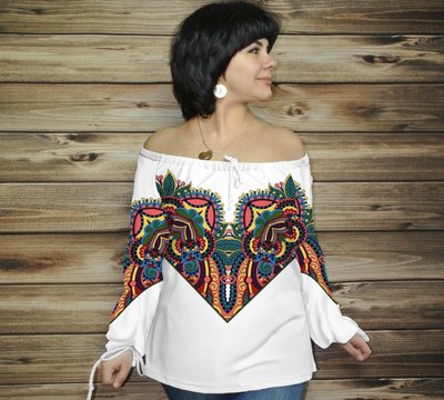 Туніка (блуза) Carmen Етнічні орнаменти 1802112098 фото