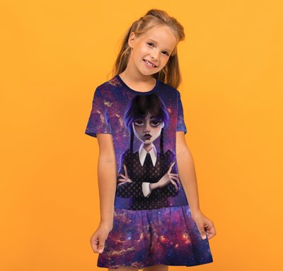Плаття з воланом Венсдей Аддамс Wednesday Addams Дитячі і дорослі розміри. 1753019090 фото