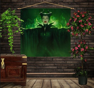 Мобільна картина-постер (гобелен)на тканині з 3D з принтом Малефісента Магія 1280849963 фото