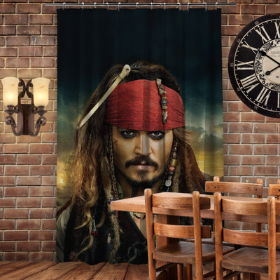 Штора 3D з принтом-Капітан Джек Горобець/Jack Sparrow 1279327302 фото