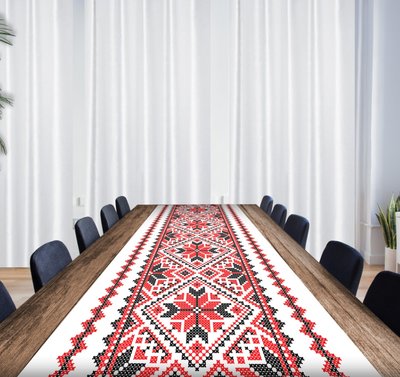 Раннер (доріжка на стіл) з принтом Вишиванка 1746175847 фото